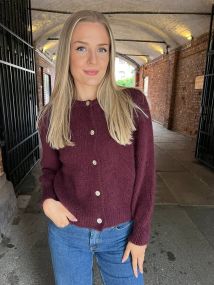 SBgulvig Strikket Cardigan Burgunder