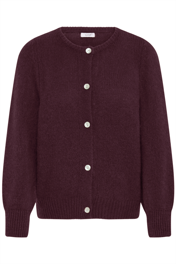 SBgulvig Strikket Cardigan Burgunder - Image 3