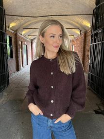 SBgulvig Strikket Cardigan Mørk Brun