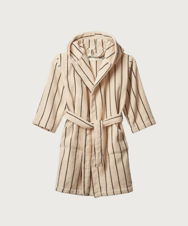 Badekåpe 5-7 år Naram i fargen krem og blekk - Image 1