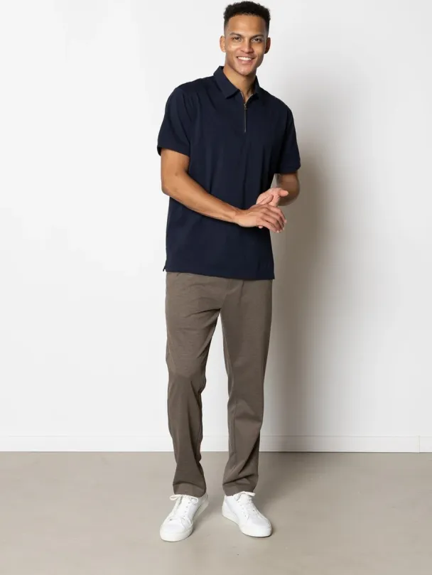 Brendon Jersey Pants regular, brun - Image 1