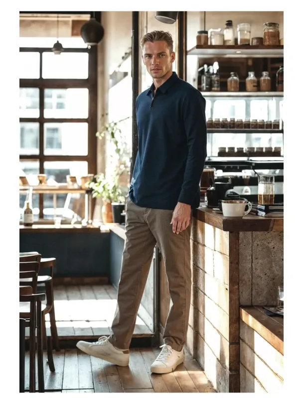 Brendon Jersey Pants regular, brun - Image 3
