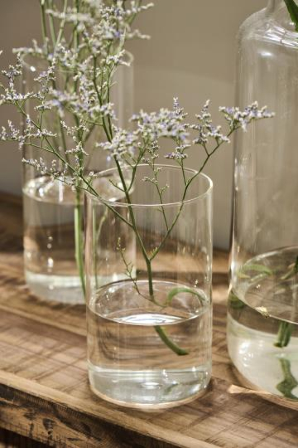 Sylinderformet glassvase Florum