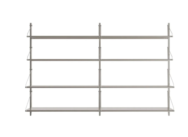 Shelf Library Dobbel Skrivebordsseksjon - Rustfritt stål - Image 1