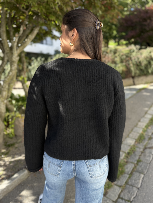 Emilie Knit Cardigan - Black - Image 2