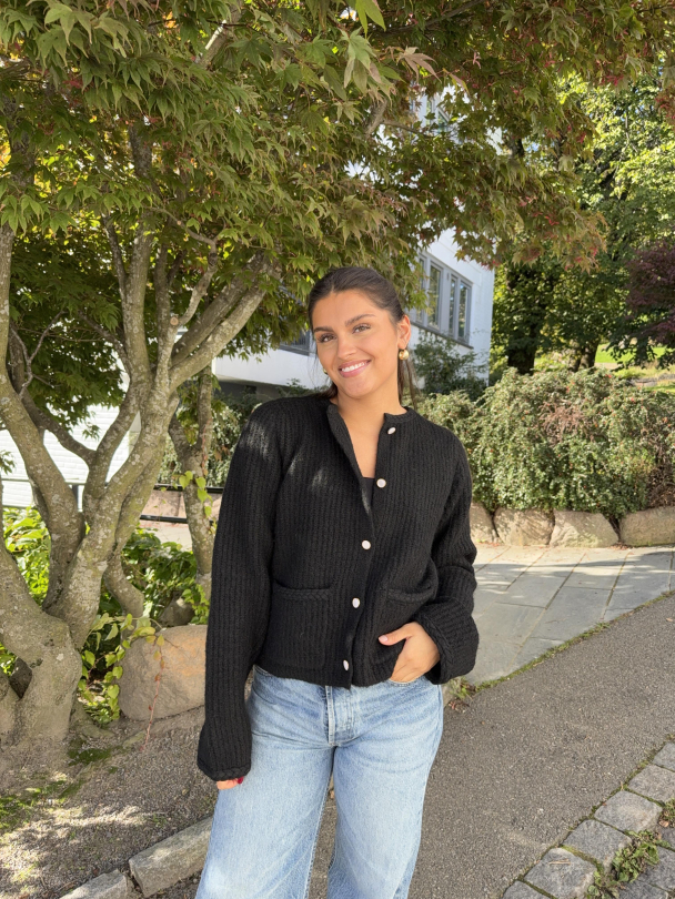 Emilie Knit Cardigan - Black - Image 3