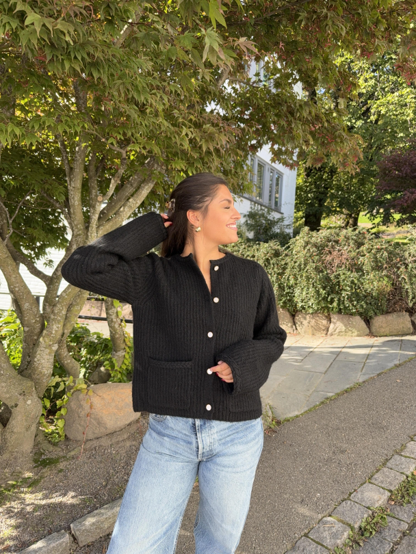 Emilie Knit Cardigan - Black - Image 4