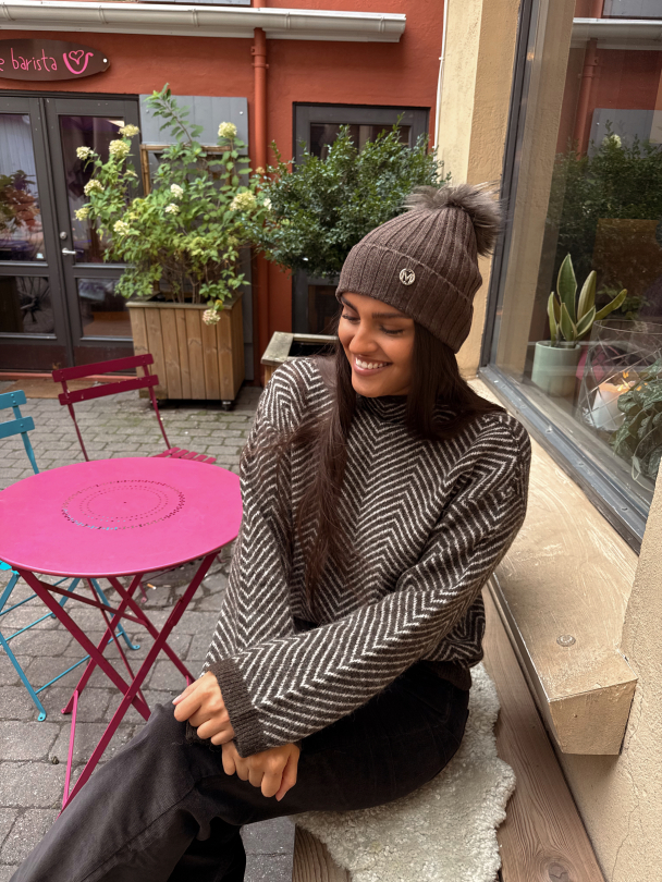 Lulu Herringbone Knit -Delicioso/Birch - Image 2