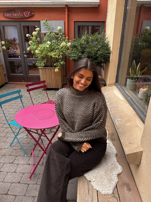 Lulu Herringbone Knit -Delicioso/Birch - Image 4
