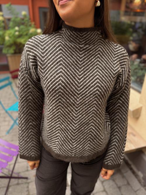 Lulu Herringbone Knit -Delicioso/Birch
