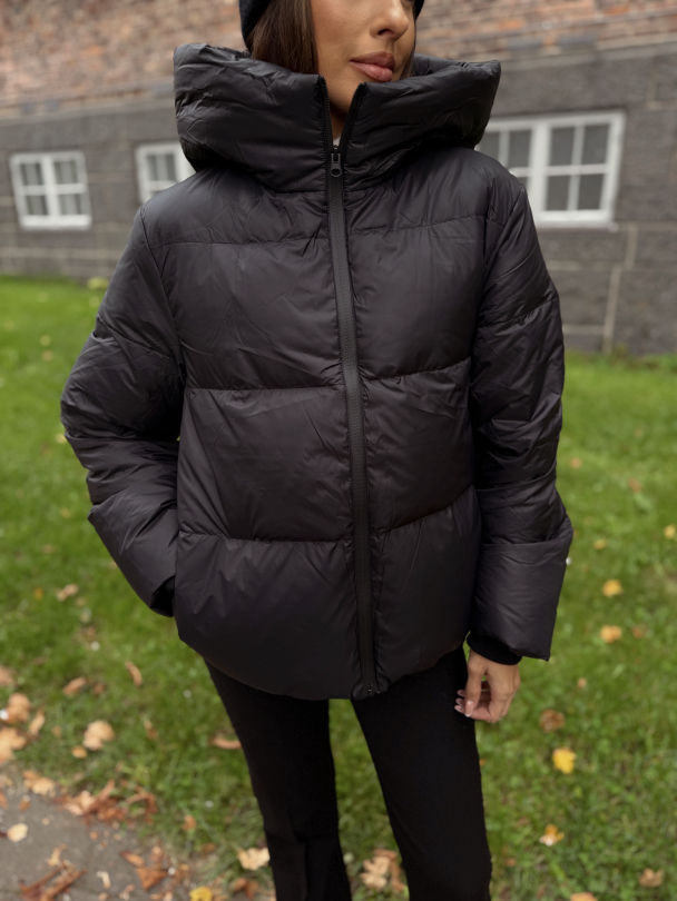 Poppel Down Blend Jacket - Black - Image 1