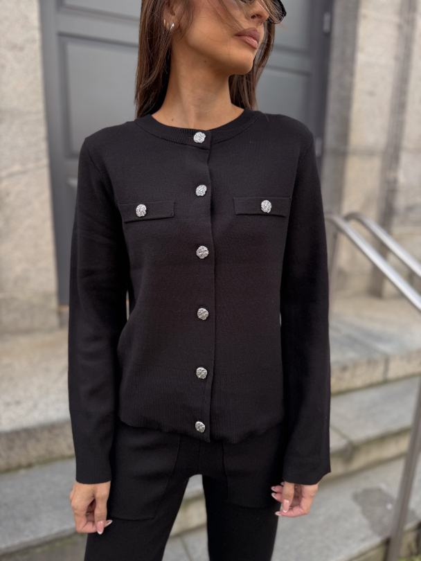 Pimi Knit Cardigan - Black - Image 1