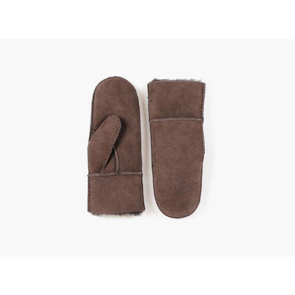 Semskede Saueskinnvotter - Brown 