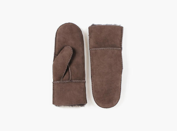 Semskede Saueskinnvotter - Brown 
