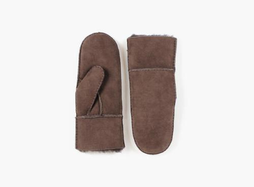 Semskede Saueskinnvotter - Brown 