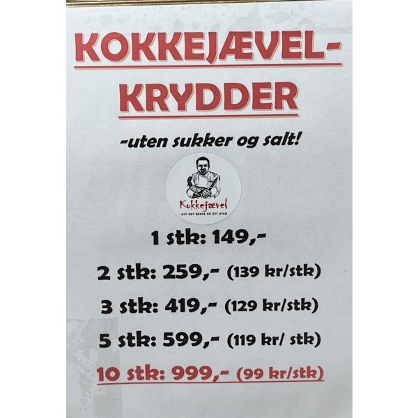 A 10 stk Kokkejævelkrydder 