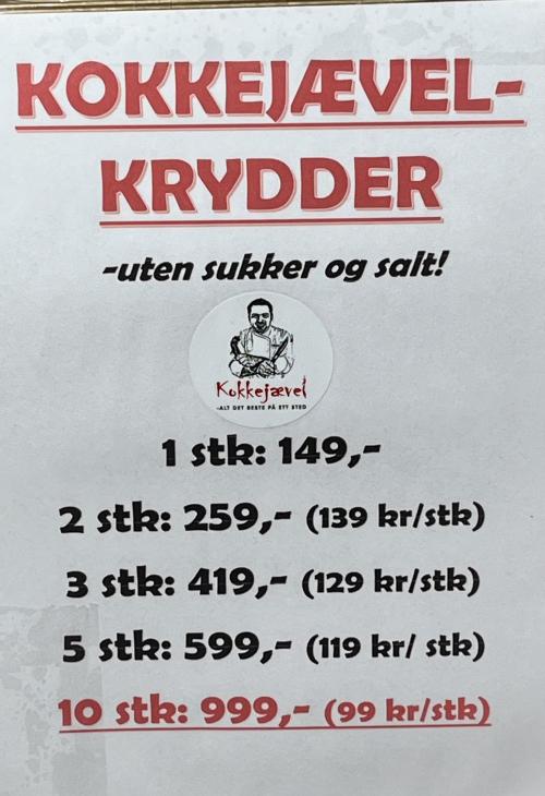 A 5 stk Kokkejævelkrydder 