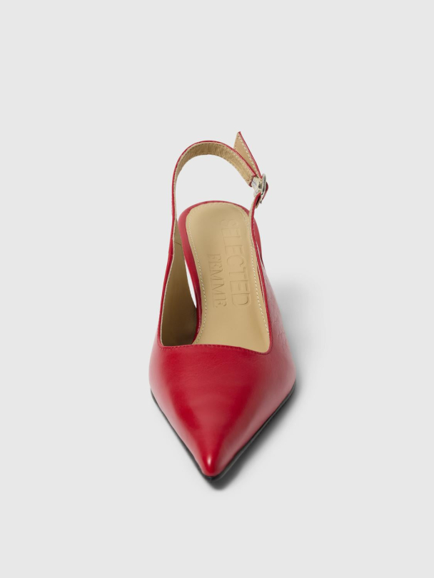 Isla Leather Pointy Slingback - Equestrian Red  - Image 2