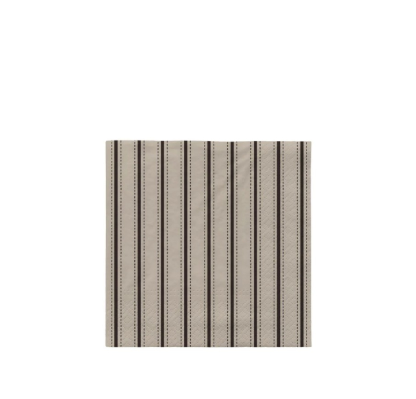 Dolly Papirserviett 20 Pcs per Pakke Black/Off White, Papir B33 x L33 cm