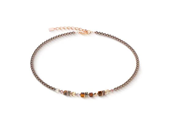 Necklace Princess Earth Glow Rose Gold & Brown