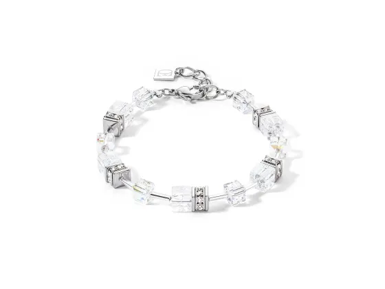 GEOCUBE Bracelet Iconic Nature Siver & White