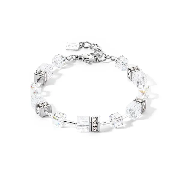 GEOCUBE Bracelet Iconic Nature Siver & White
