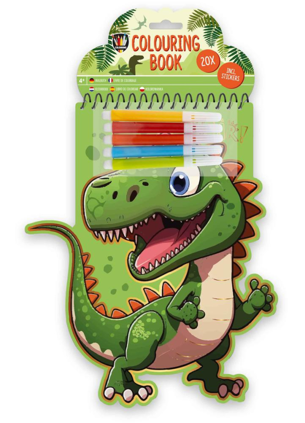 Dyreformet fargebok, dinosaur