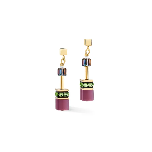 GEOCUBE Earrings Iconic Art Nouveau Gold