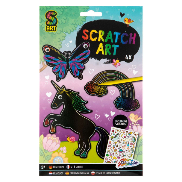 Scratch sett med klistremerker