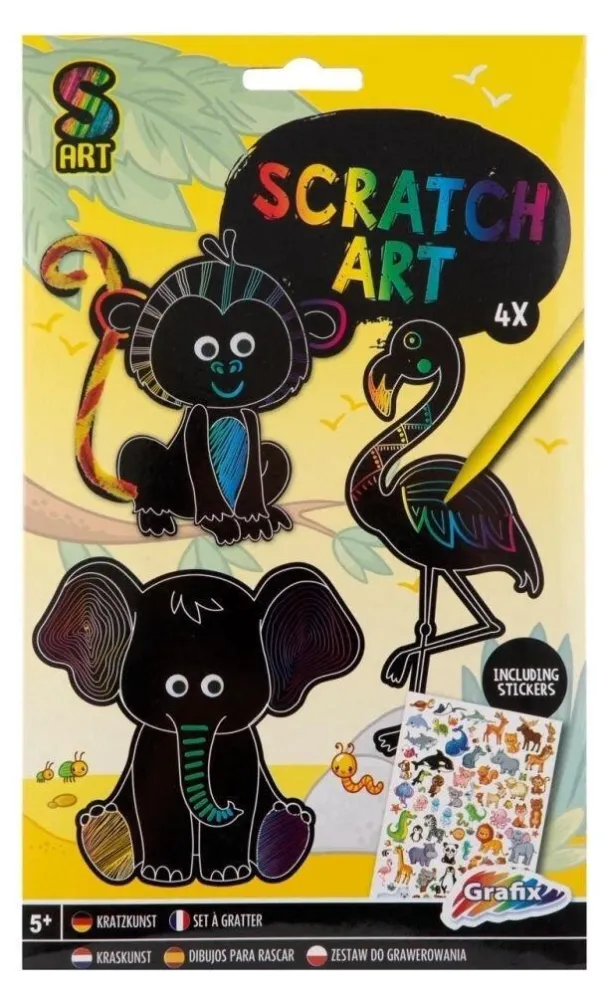 Scratch sett med klistremerker
