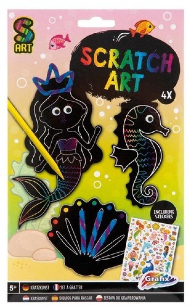Scratch sett med klistremerker