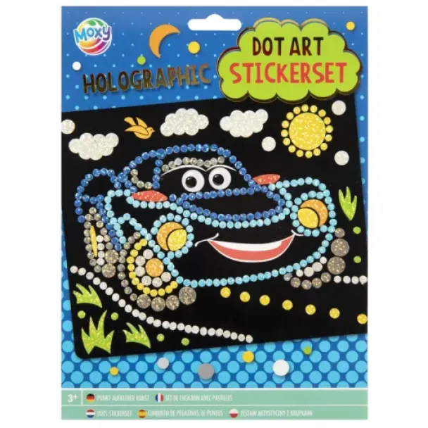 Holografisk klistremerkesett, blå