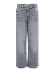 KOGcherry Crossover Wide Jeans Grå