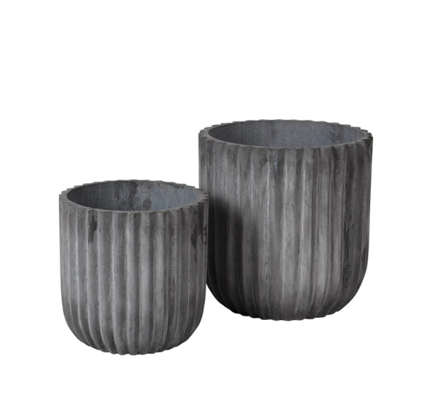 Fiber Krukke Charcoal, Fibercement M