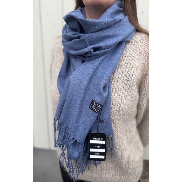 Cashmere skjerf -  Denim