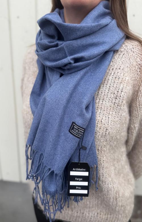 Cashmere skjerf -  Denim
