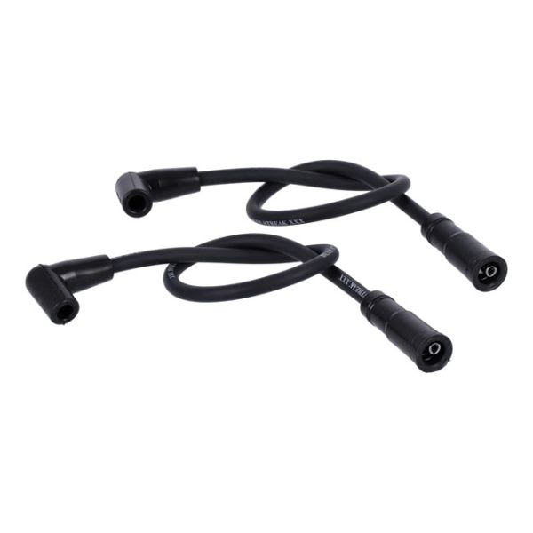 BLUE STREAK, XXX SPARK PLUG WIRE SET. BLACK, WHITE PRINT