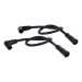 BLUE STREAK, XXX SPARK PLUG WIRE SET. BLACK, WHITE PRINT