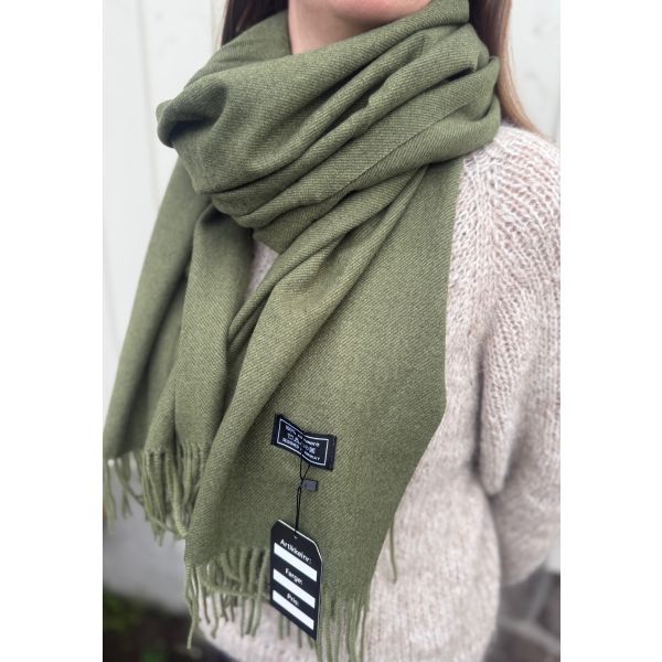 Cashmere skjerf - Oliven