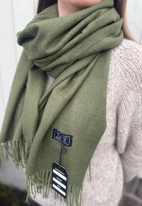 Cashmere skjerf - Oliven