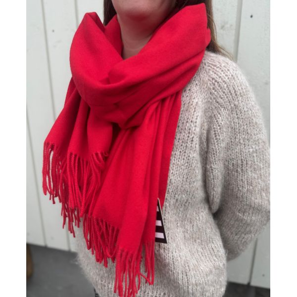 Cashmere skjerf -Bright Red