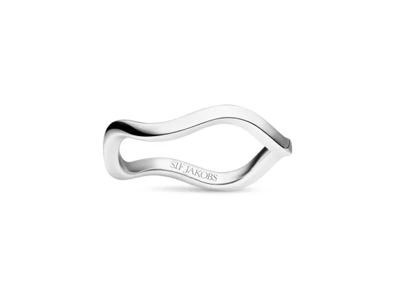 Ring Ellera Waves Pianura, sølv