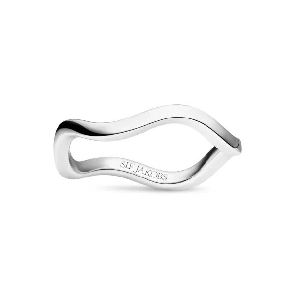 Ring Ellera Waves Pianura, sølv
