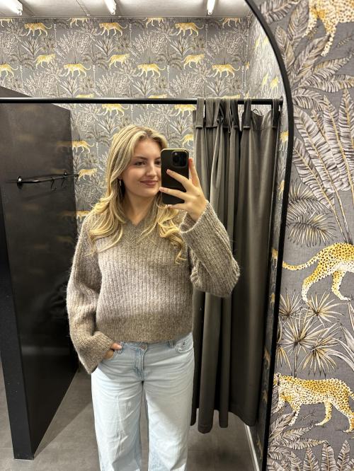 Anjuli Brun Knit V-neck