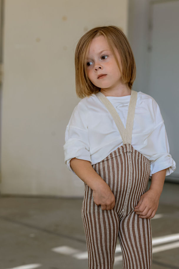 Footless Tights Special - Granola X Cream Striped - Image 4