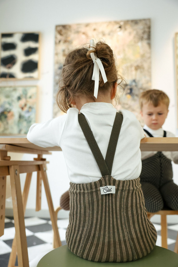 Tights Footed Special - Seaweed Brown x Peanut Striped - Image 5