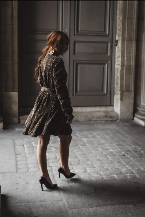 Stardust  Dress – Black Gold