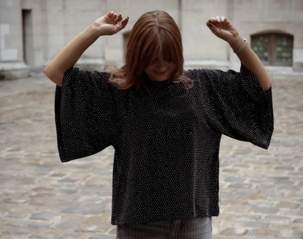 Stardust Top - Black & Silver - Image 2