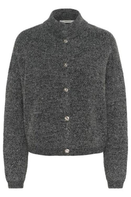 Alpha Shimmer Cardigan - Charcoal Melange 