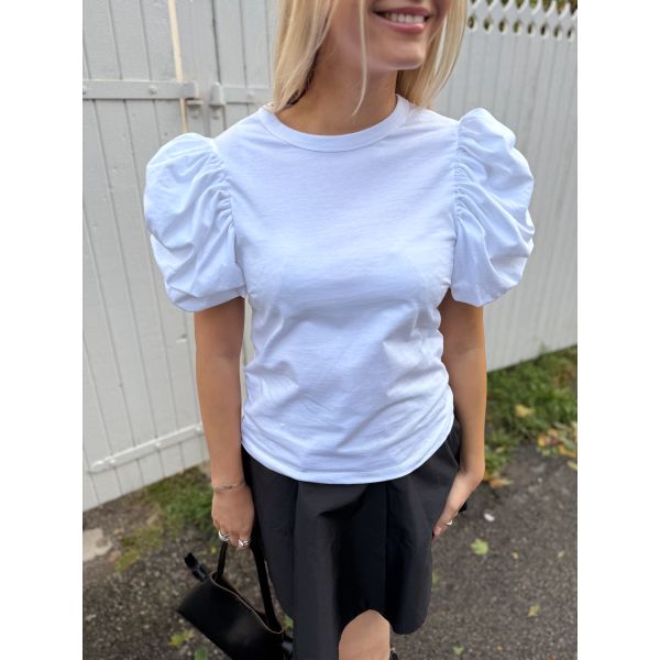 Puff Sleeve T-Shirt - White